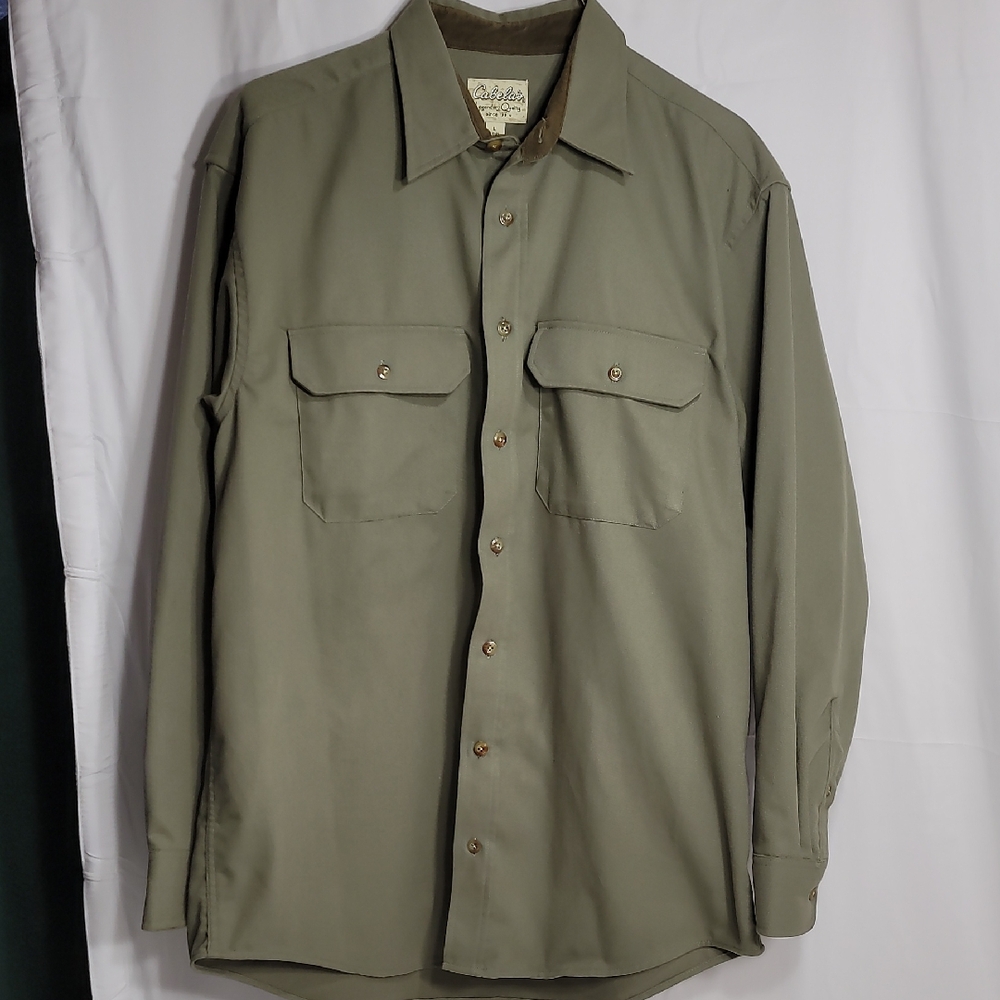 Cabela's Lightweight Green Shirt Jacket with Relaxed Fit